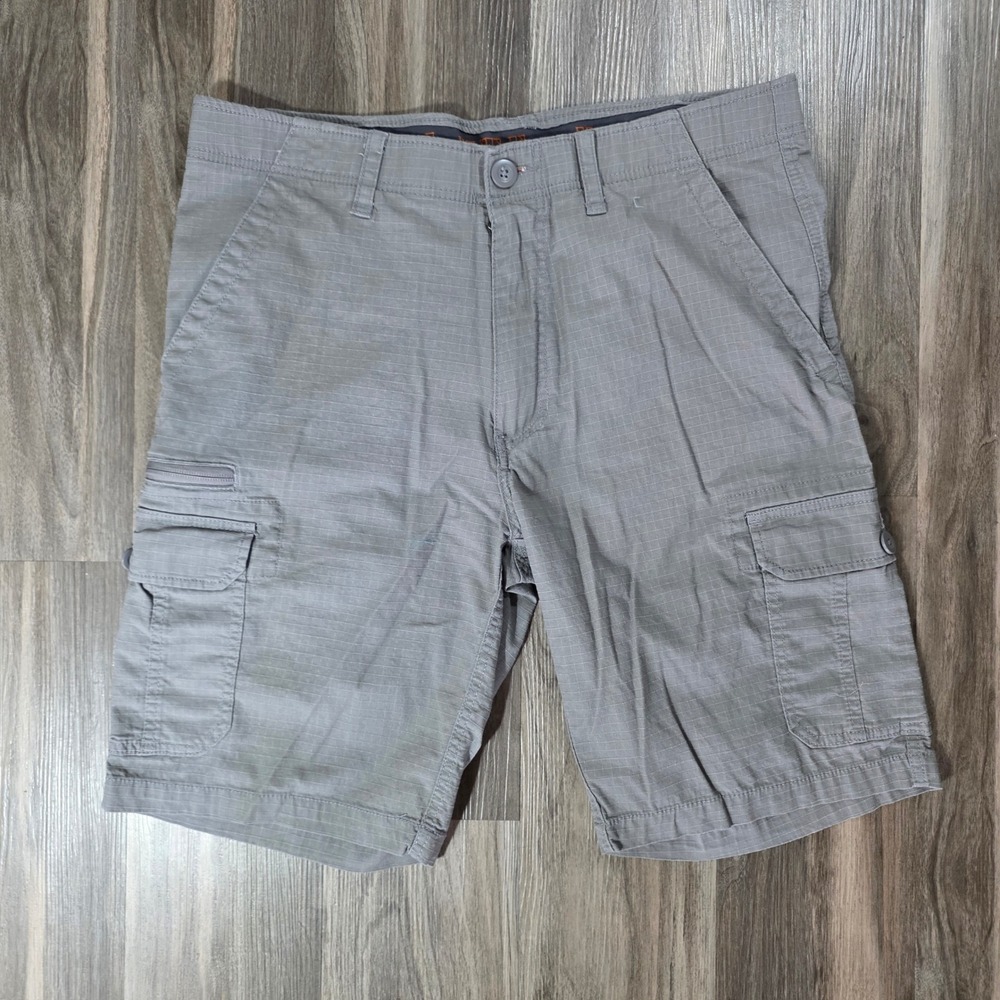 WearFirst Mens Gray Ripstop Cargo Shorts WF Free-Band Size 36 Stretch Casual
